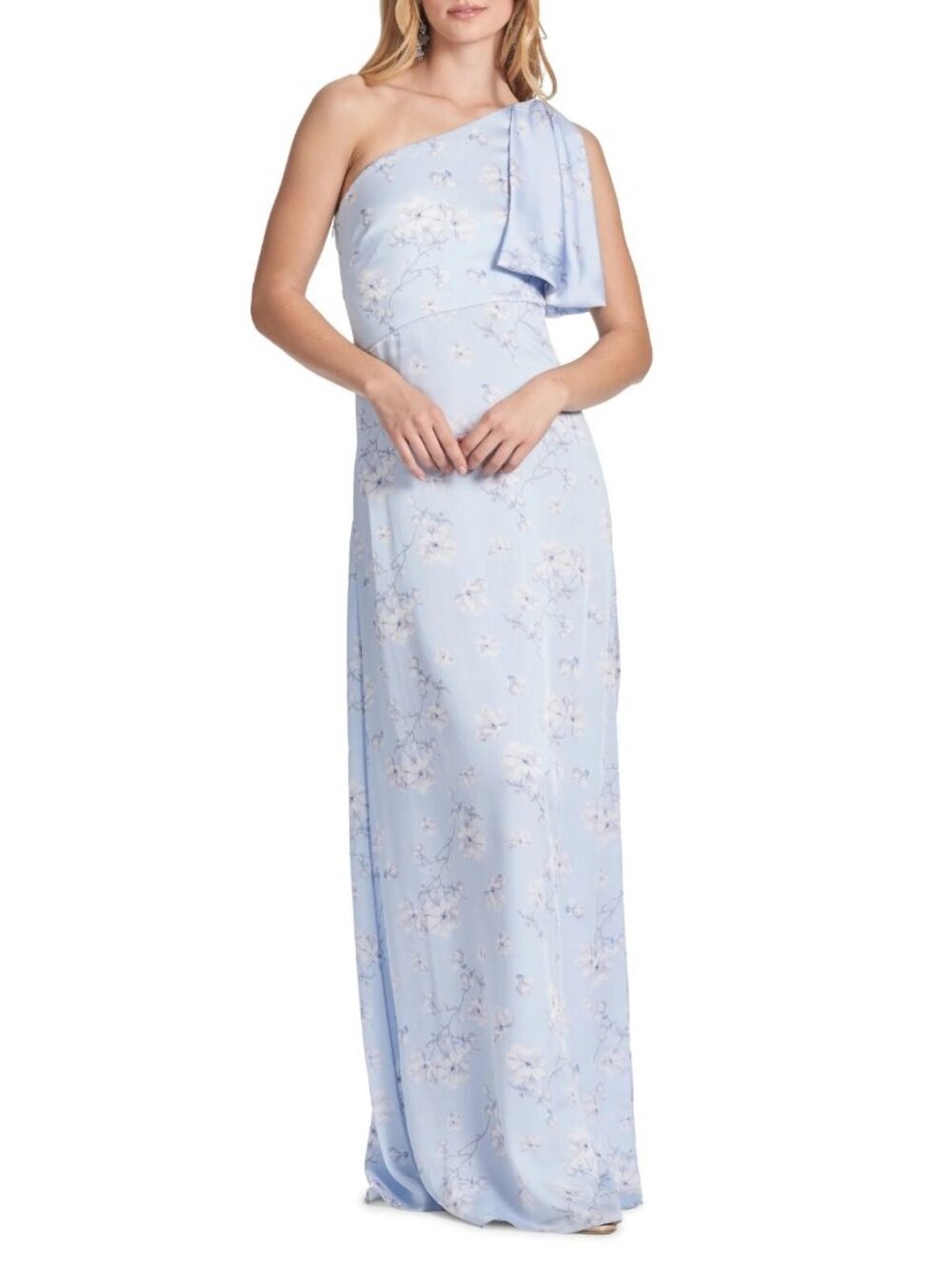 Sachin & Babi Chelsea Women's Floral One-Shoulder Gown Maxi Dress Size 4